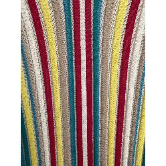 Etcetera Carnival Multi-Color Striped Sleeveless Knit Midi Dress Size XS - Picture 5 of 11